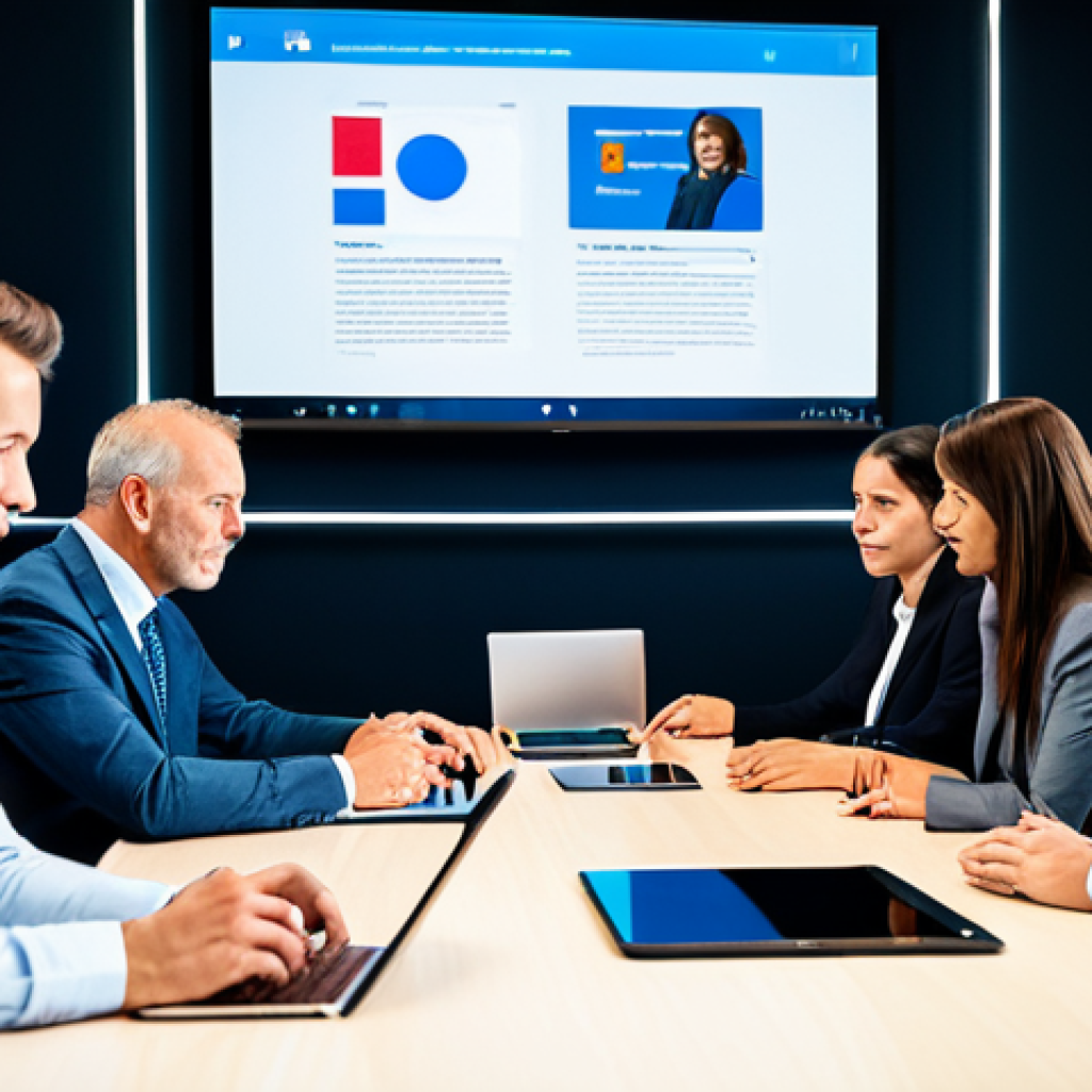 A group of diverse professional adults, fully clothed in modern business attire, engaged in a focused discussion around a table in a bright, contemporary media room. On the table, various news articles and a tablet displaying a social media feed are visible, subtly suggesting the flow of information. The atmosphere is thoughtful and analytical, emphasizing the critical assessment of language. The subjects exhibit perfect anatomy, correct proportions, and natural poses with well-formed hands and proper finger count. Professional photography, high-resolution, sharp focus, vibrant colors, appropriate content, safe for work, fully clothed, modest and professional.