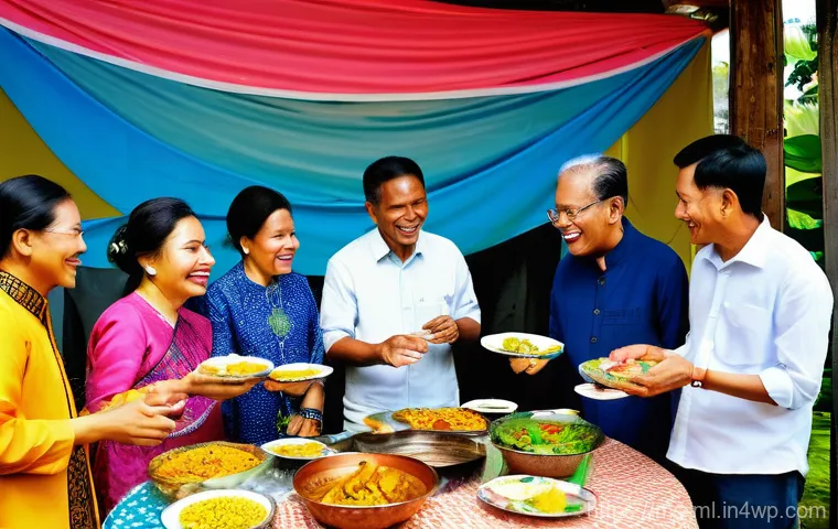 언어적 편향의 개인적 사례 - **Prompt**: "A group of three young, ethnically diverse Malaysian adults (one Malay, one Chinese, on...